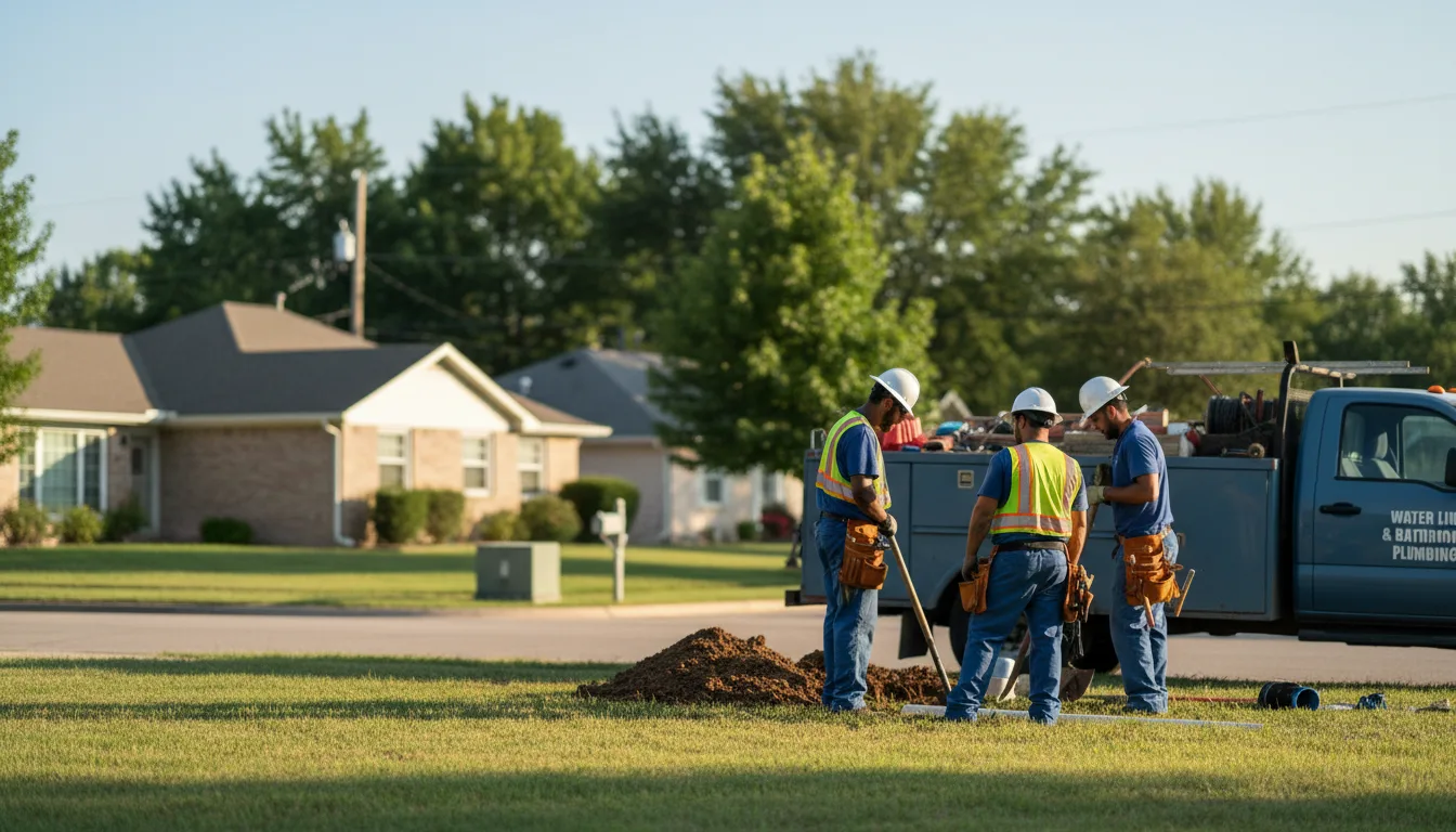 Residential water line and bathroom plumbing service in Eldridge, MO